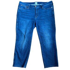 J Crew Jeans Size‎ 34 Vintage Denim 9" Stretch Dark Blue Wash Straight Leg